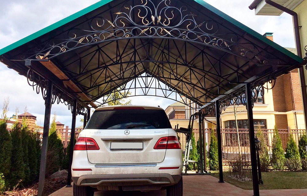 Кованые навесы для авто